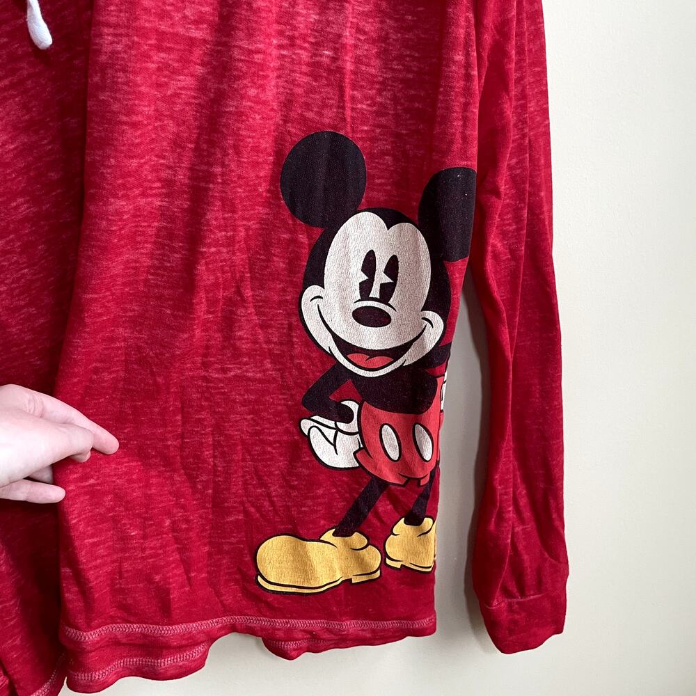 Disney Parks mickey mouse oversized red pullover hoodie women's size XXL top - Picture 2 of 7